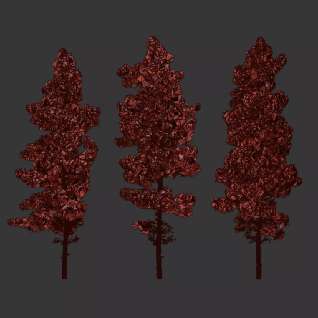 Pine Tree 3D Model – Realistic Collection with PBR Textures, FBX - View 7