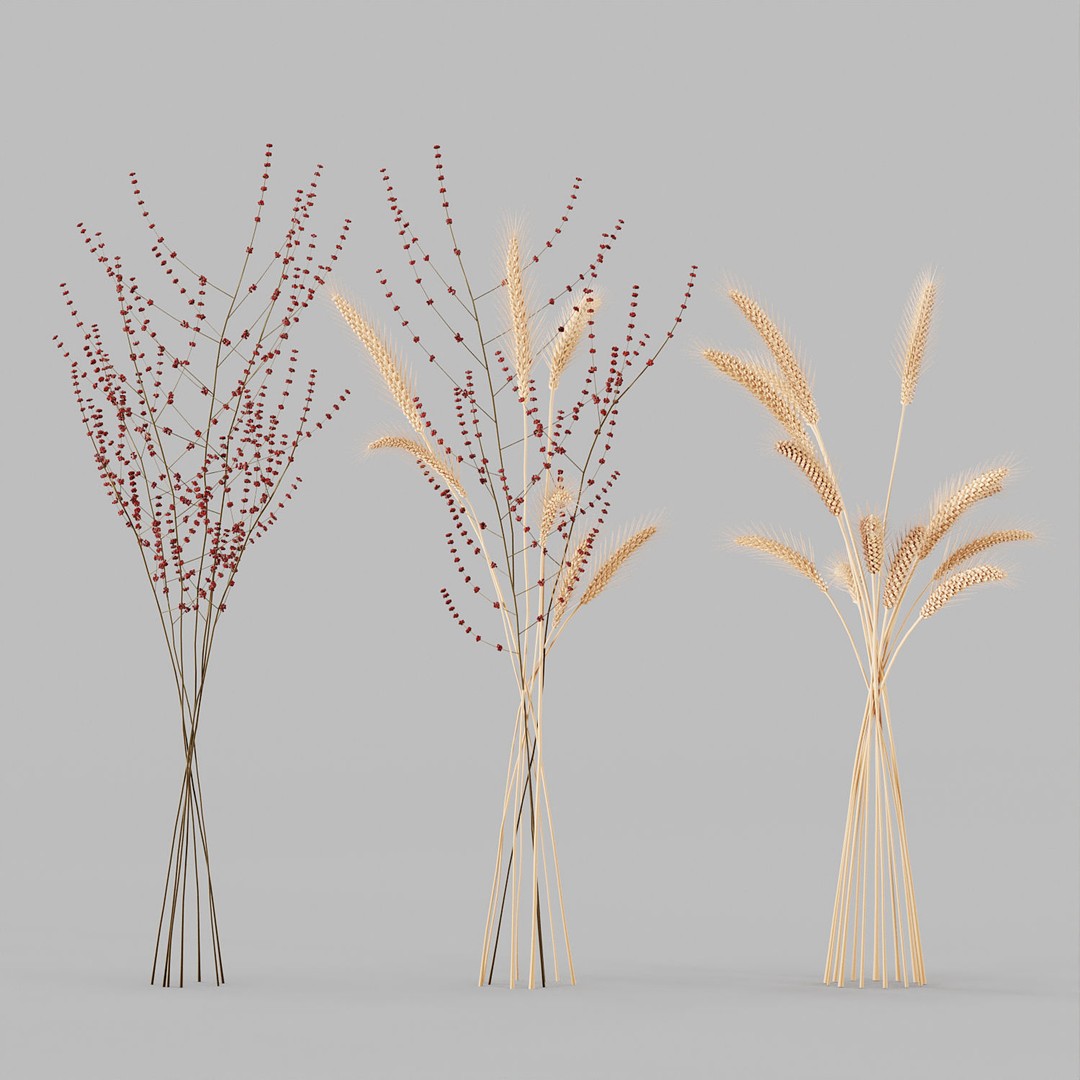 Decorative Set No3 3D Model – High Poly Plant Collection, FBX, OBJ - View 16