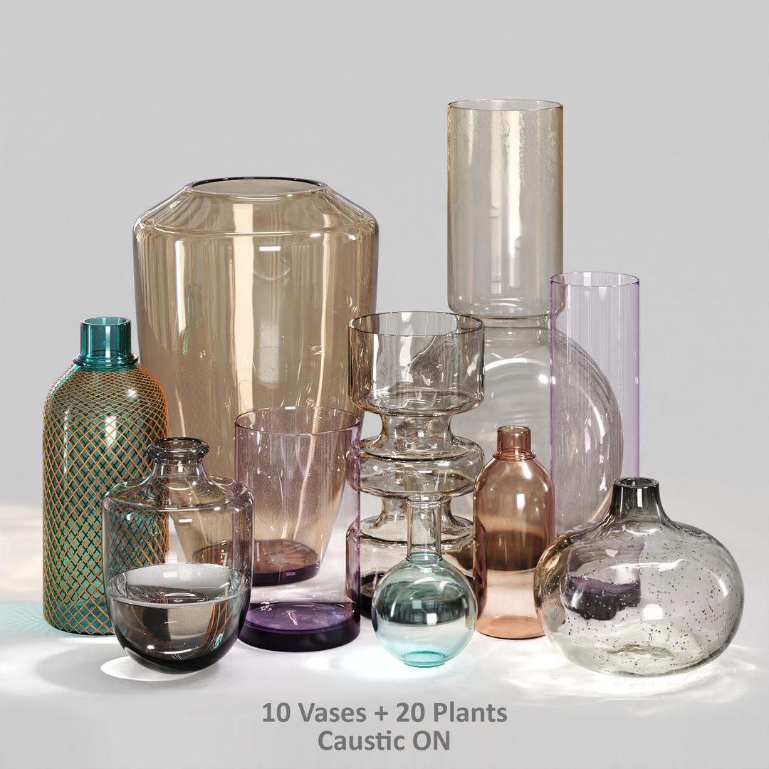 Decorative Set No3 3D Model – High Poly Plant Collection, FBX, OBJ - View 3