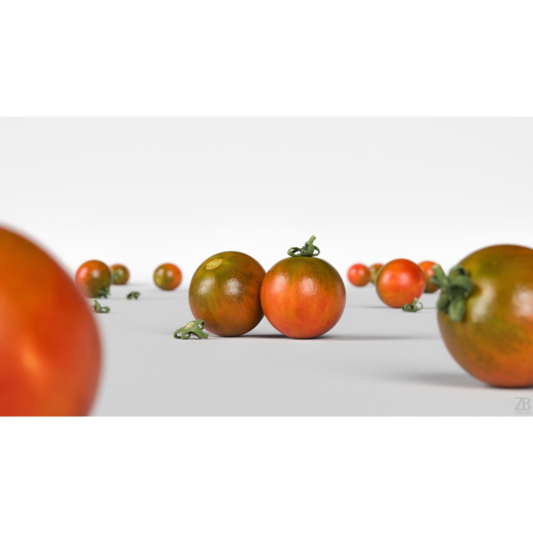 Tomato 3D Model – High Poly PBR Asset for Animation, FBX, OBJ - View 3