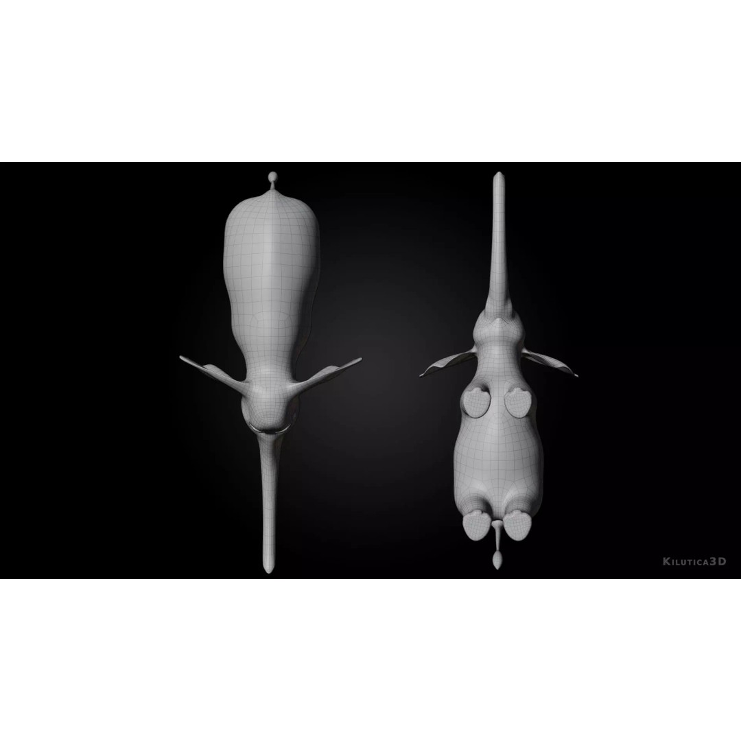 Stylized Female Elephant 3D Model – Rigged Low-Poly Game Asset, FBX - View 10