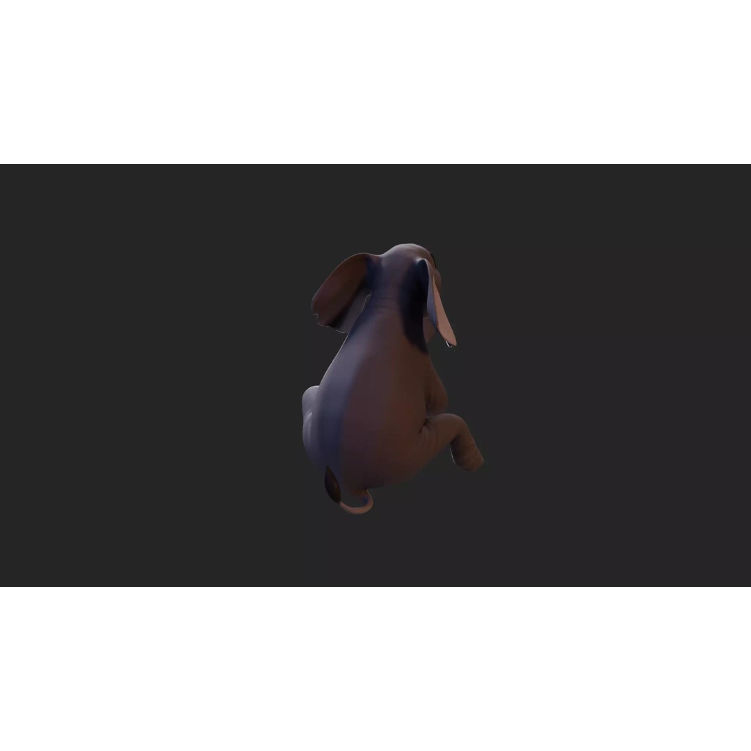 Stylized Female Elephant 3D Model – Rigged Low-Poly Game Asset, FBX - View 25