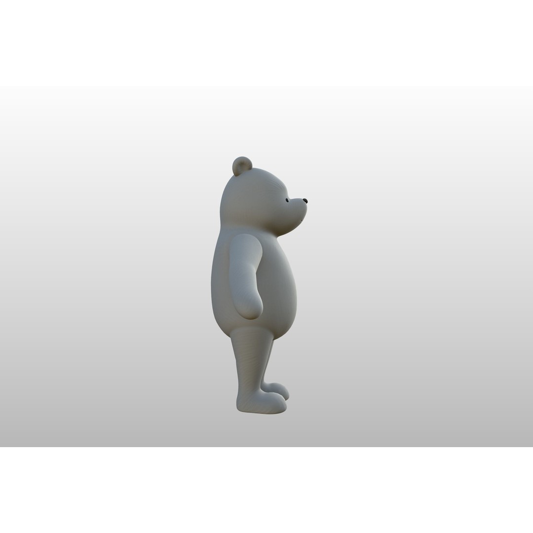 Classic Pooh 3D Model – Cartoon Character, FBX, OBJ Formats - View 18