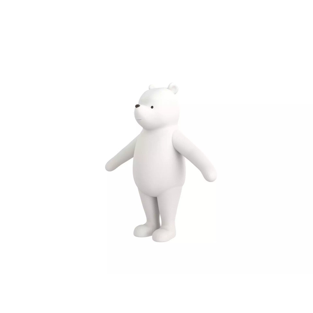 Classic Pooh 3D Model – Cartoon Character, FBX, OBJ Formats - View 2