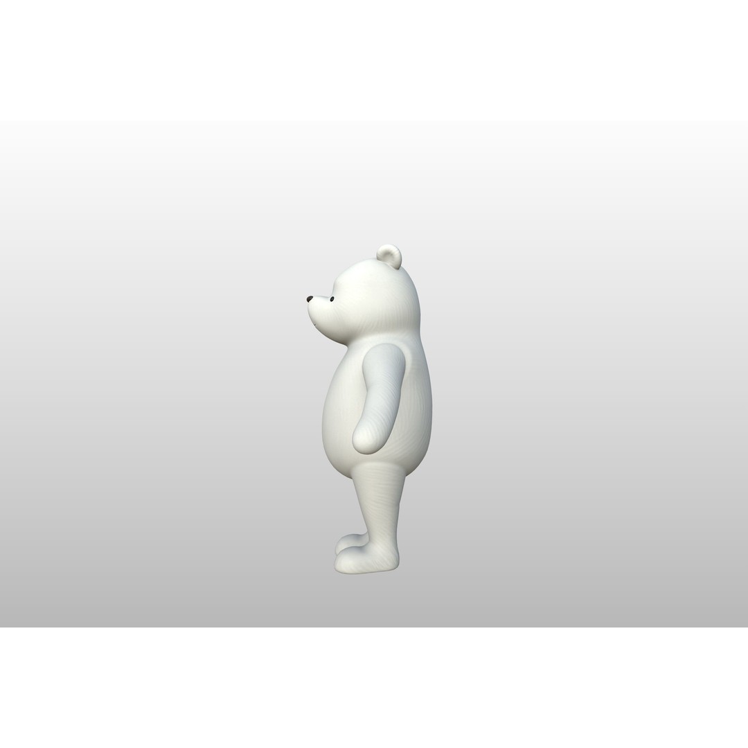 Classic Pooh 3D Model – Cartoon Character, FBX, OBJ Formats - View 22