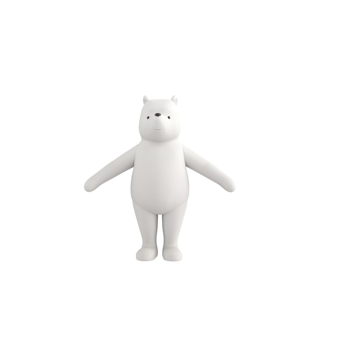 Classic Pooh 3D Model – Cartoon Character, FBX, OBJ Formats - View 3