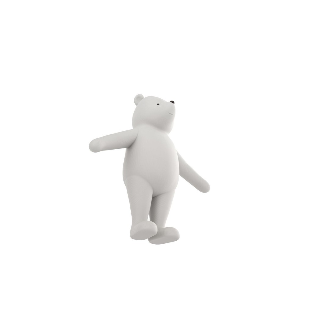 Classic Pooh 3D Model – Cartoon Character, FBX, OBJ Formats - View 4