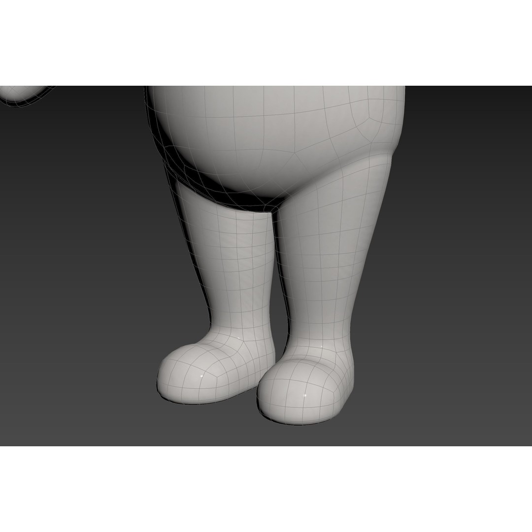Classic Pooh 3D Model – Cartoon Character, FBX, OBJ Formats - View 40