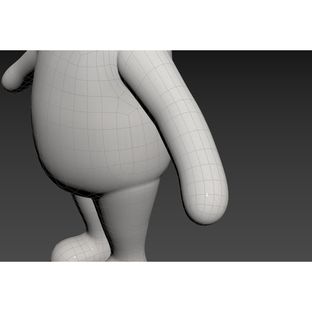 Classic Pooh 3D Model – Cartoon Character, FBX, OBJ Formats - View 41