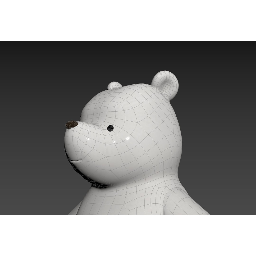 Classic Pooh 3D Model – Cartoon Character, FBX, OBJ Formats - View 42