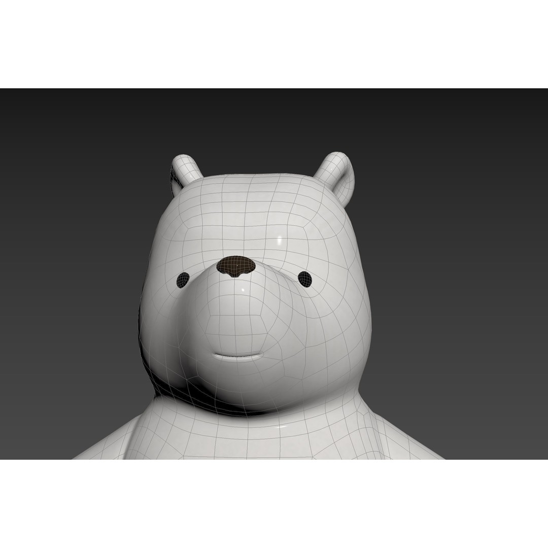 Classic Pooh 3D Model – Cartoon Character, FBX, OBJ Formats - View 43