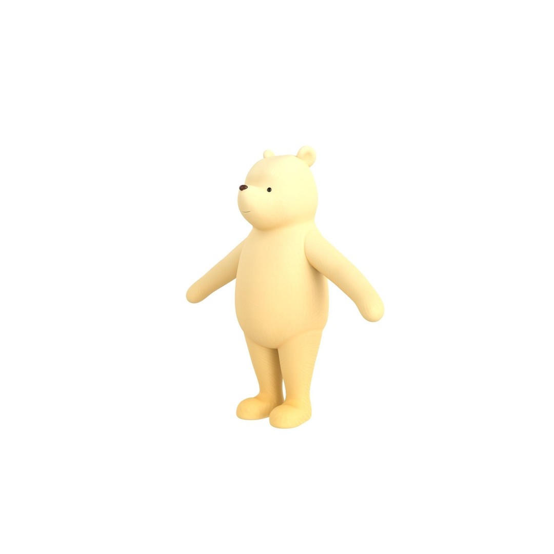 Classic Pooh 3D Model – Cartoon Character, FBX, OBJ Formats - View 44