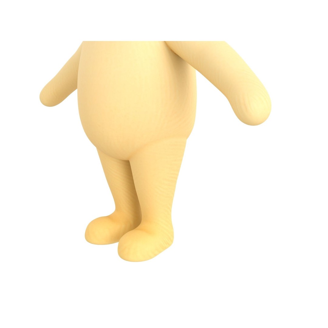 Classic Pooh 3D Model – Cartoon Character, FBX, OBJ Formats - View 46