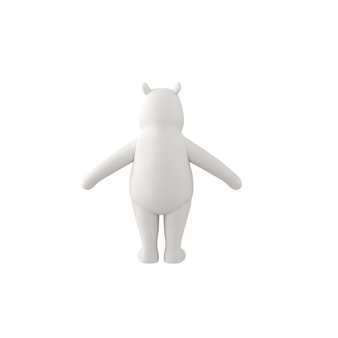 Classic Pooh 3D Model – Cartoon Character, FBX, OBJ Formats - View 7