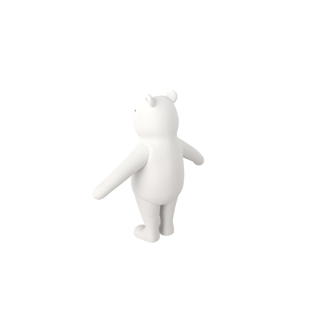Classic Pooh 3D Model – Cartoon Character, FBX, OBJ Formats - View 8