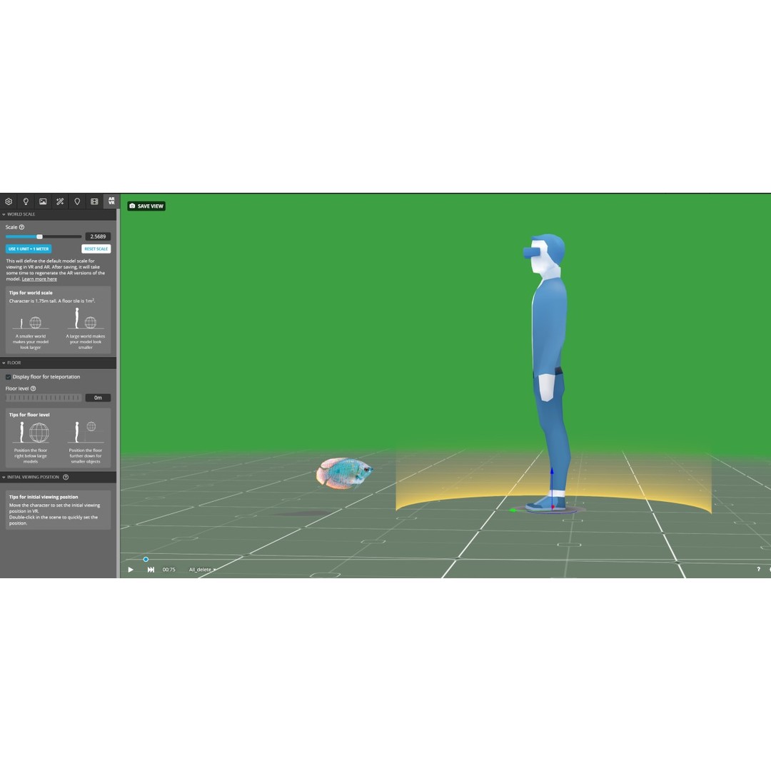 Gourami Fish 3D Model – Low Poly Game-Ready Character with Animations - View 4
