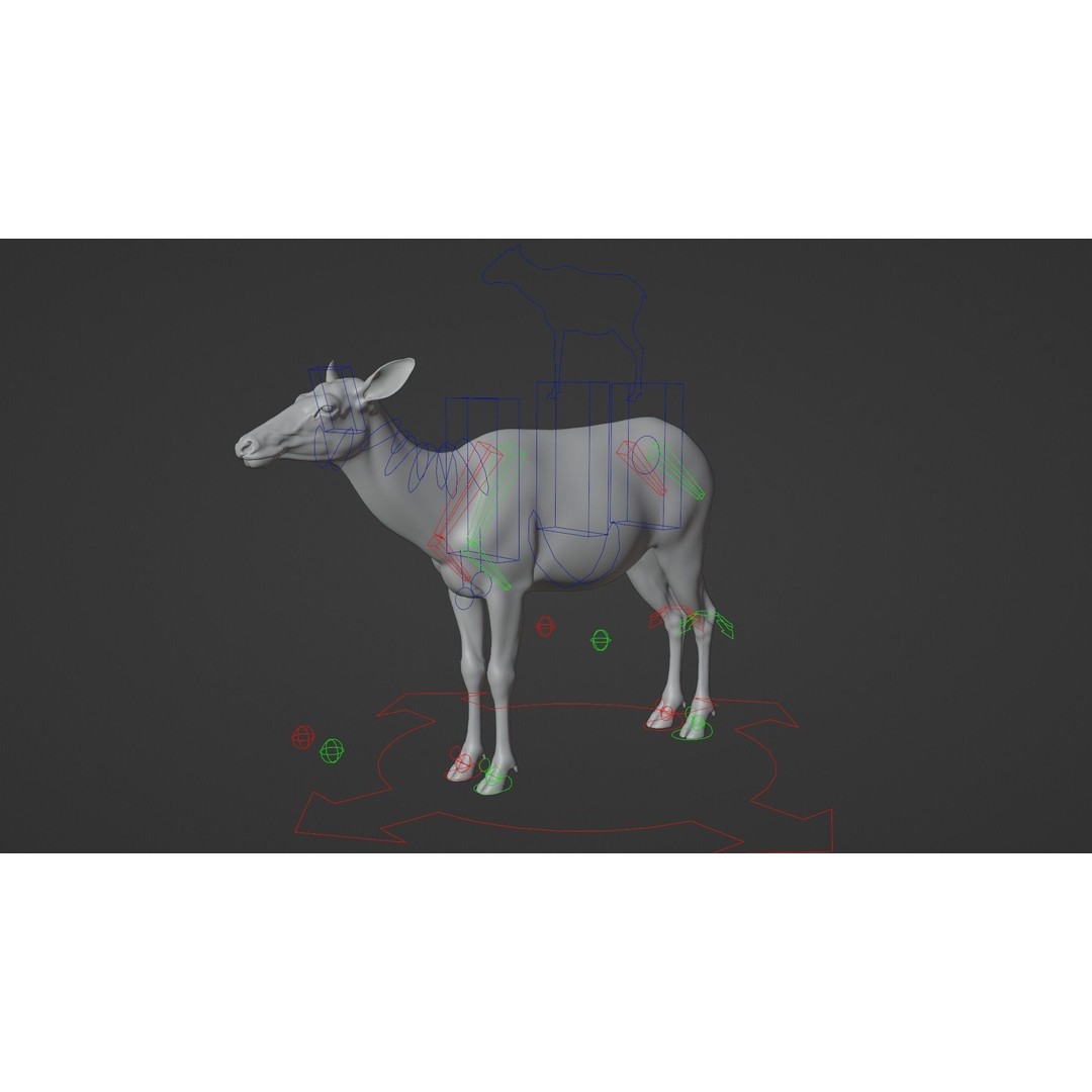 Female Canadian Deer 3D Model – Realistic Rigged Character with Animations - View 16