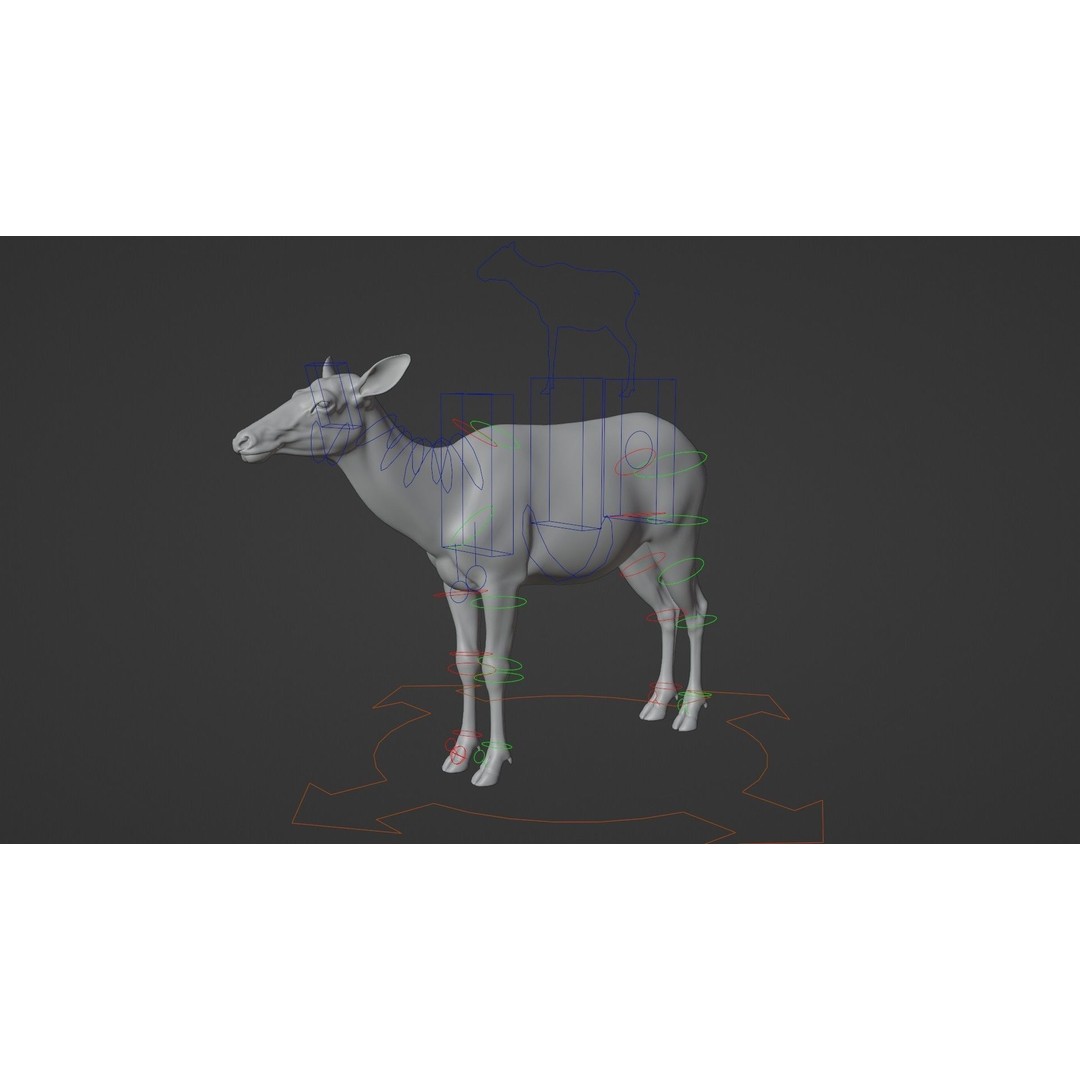 Female Canadian Deer 3D Model – Realistic Rigged Character with Animations - View 17
