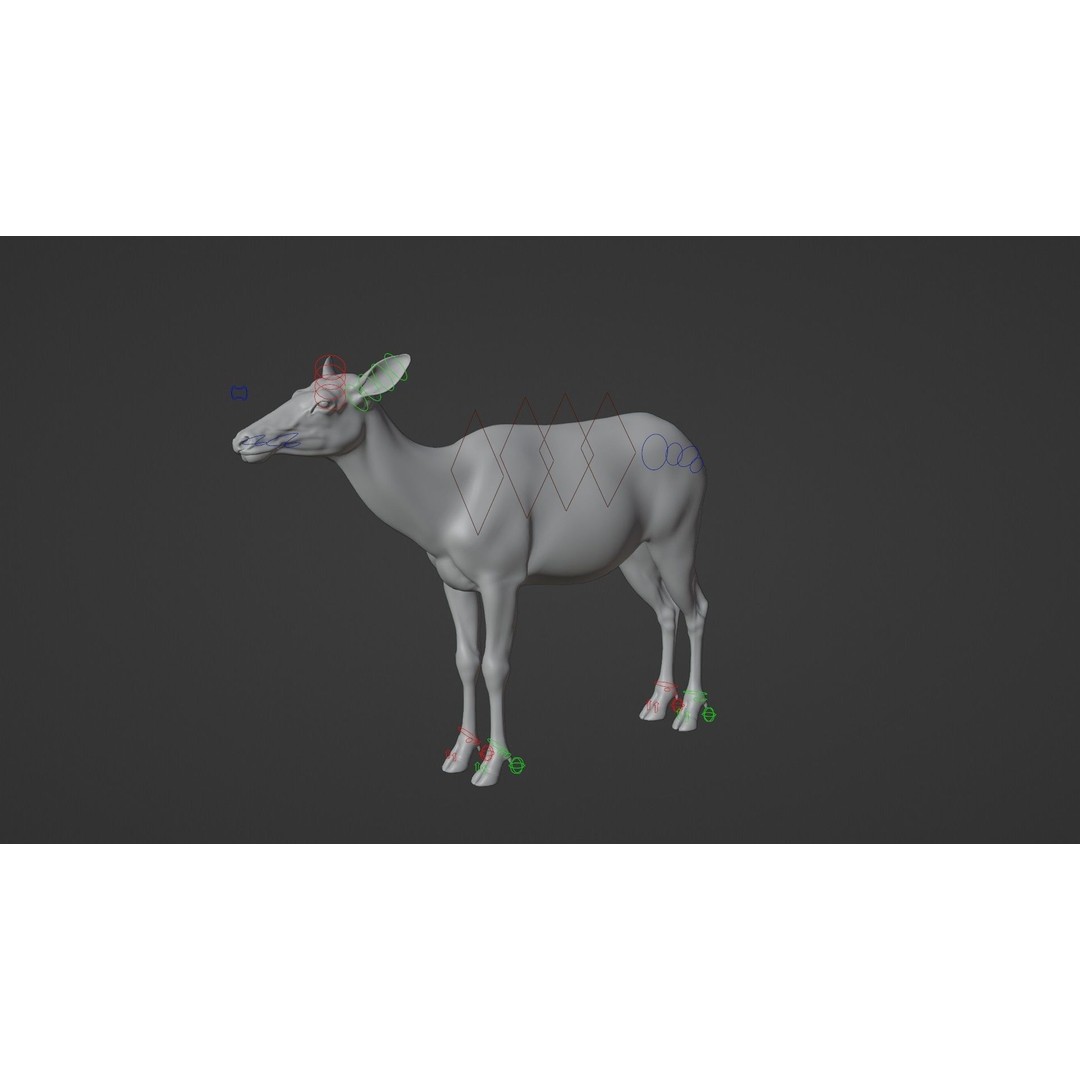 Female Canadian Deer 3D Model – Realistic Rigged Character with Animations - View 18