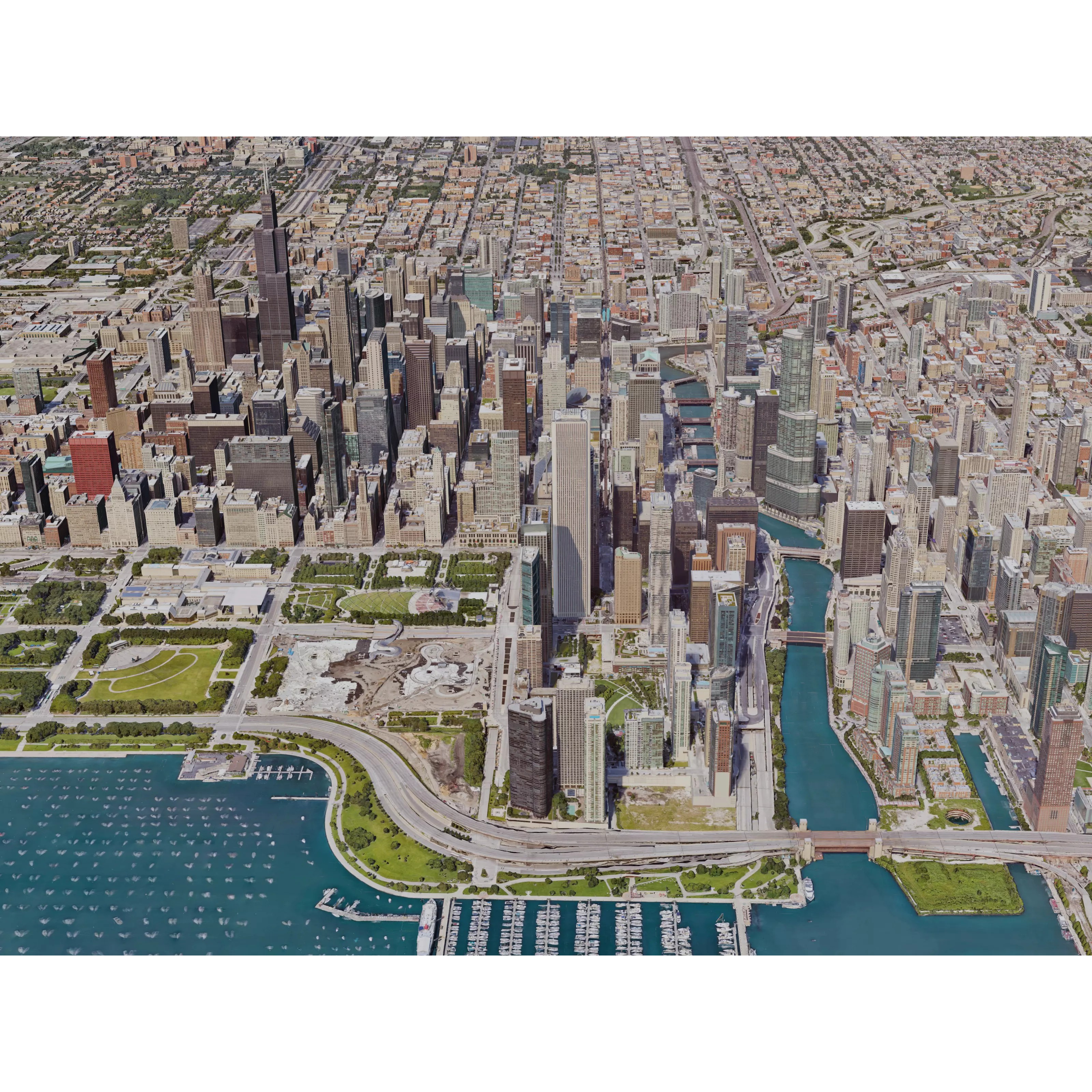 Chicago City - Realistic 3D Model - View 2