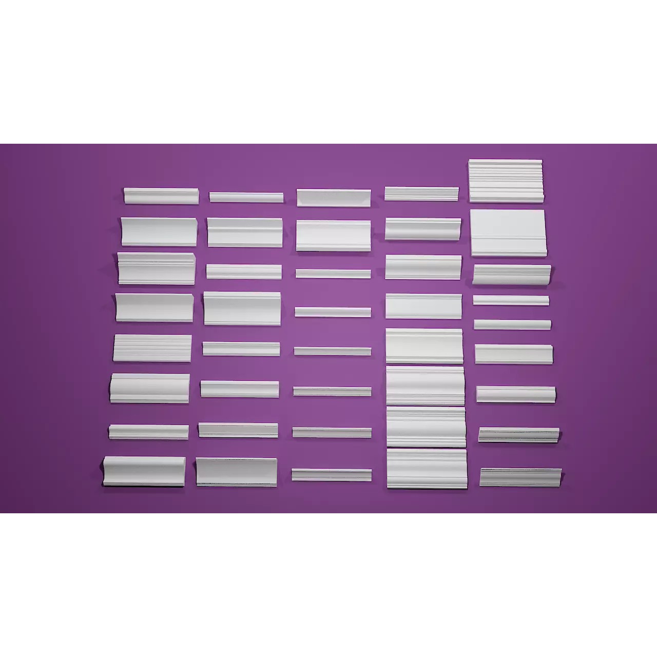 Moldings Shapes - Architectural 3D Model - View 10