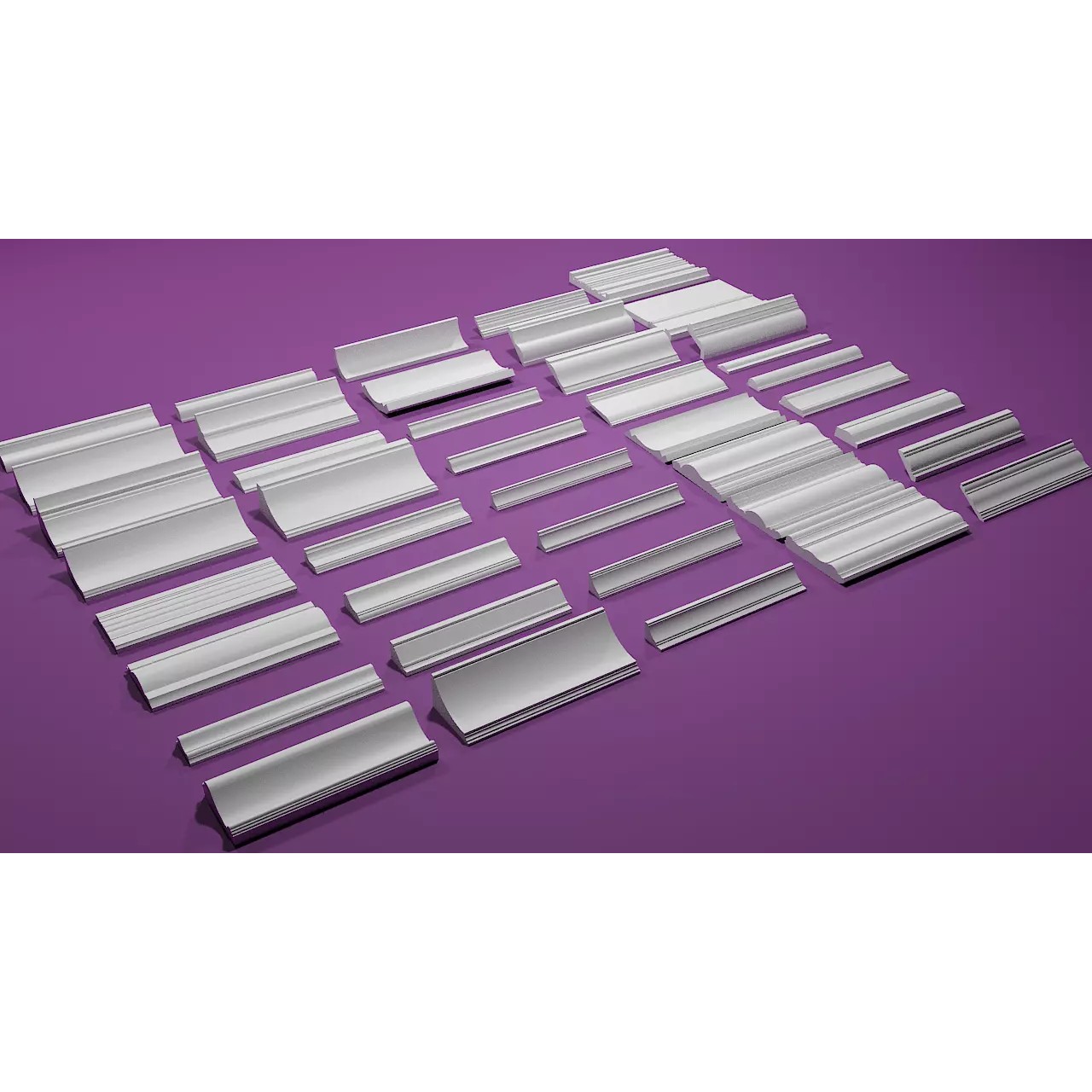 Moldings Shapes - Architectural 3D Model - View 2