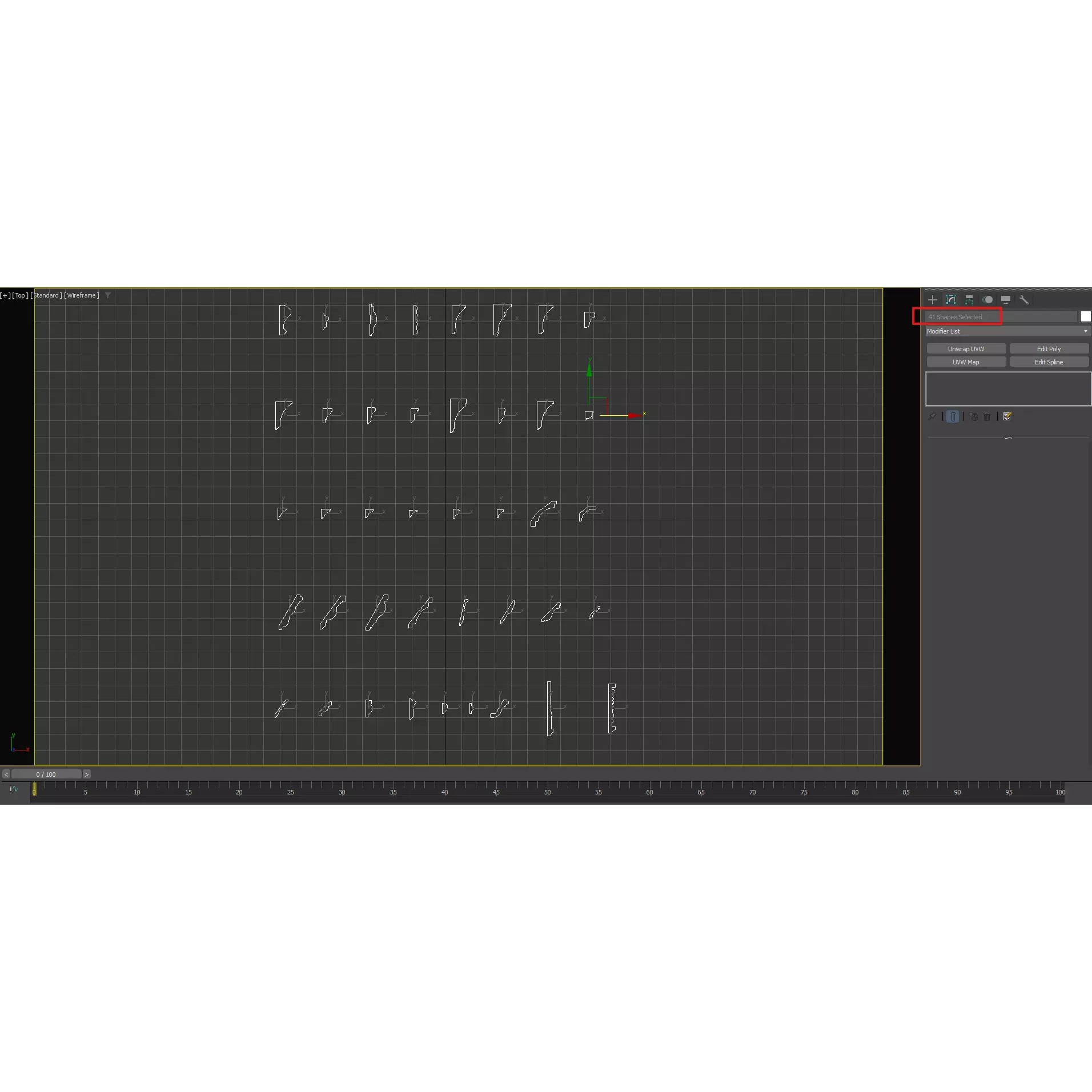 Moldings Shapes - Architectural 3D Model - View 5