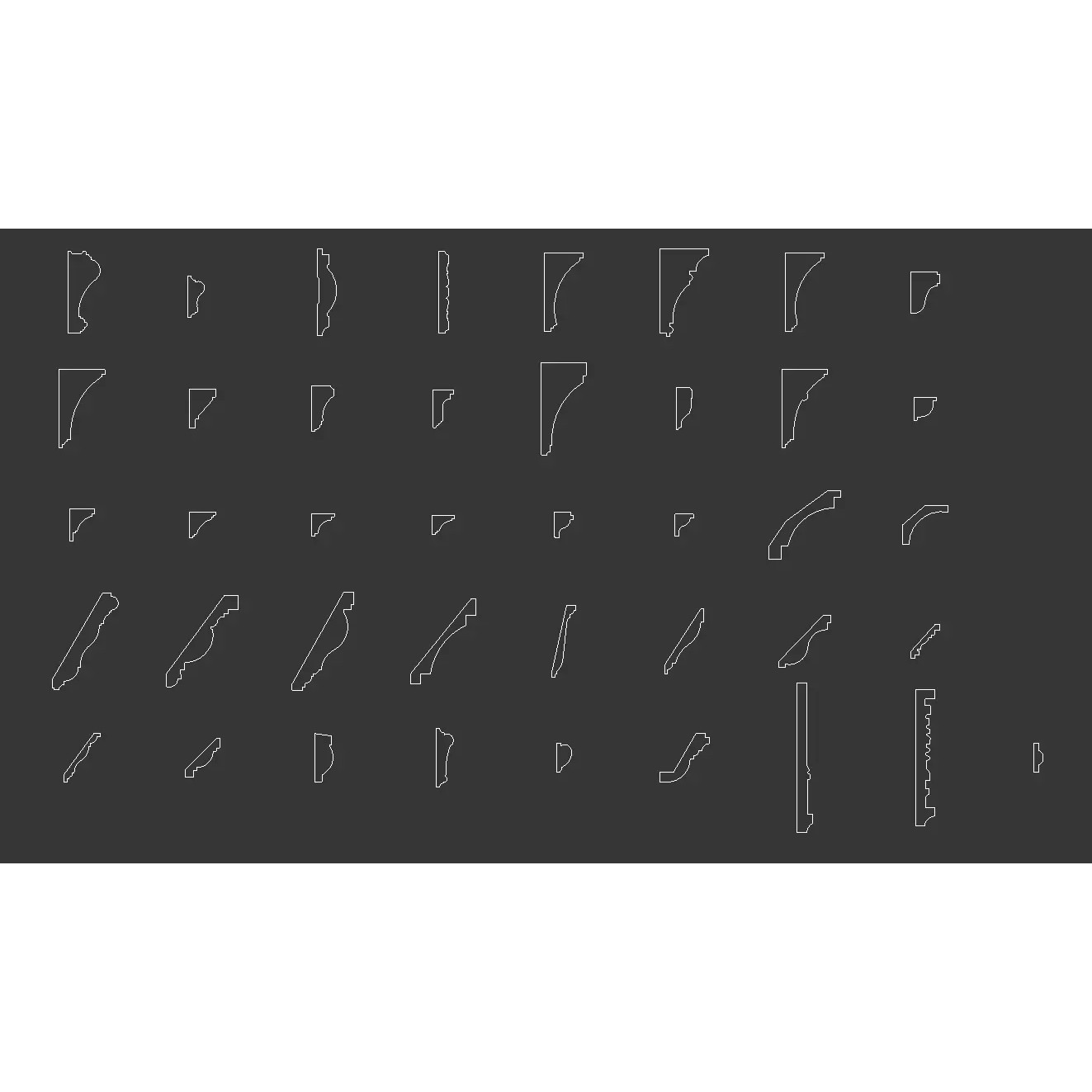Moldings Shapes - Architectural 3D Model - View 7
