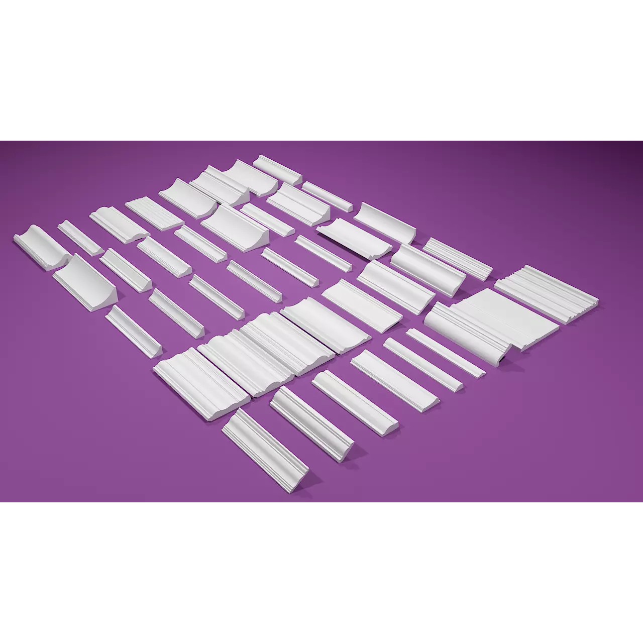 Moldings Shapes - Architectural 3D Model - View 8