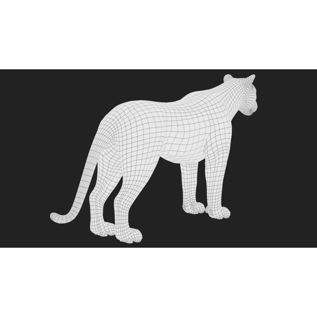 Lion 3D Model – Realistic Fur Animated Rigged Asset, FBX - View 19