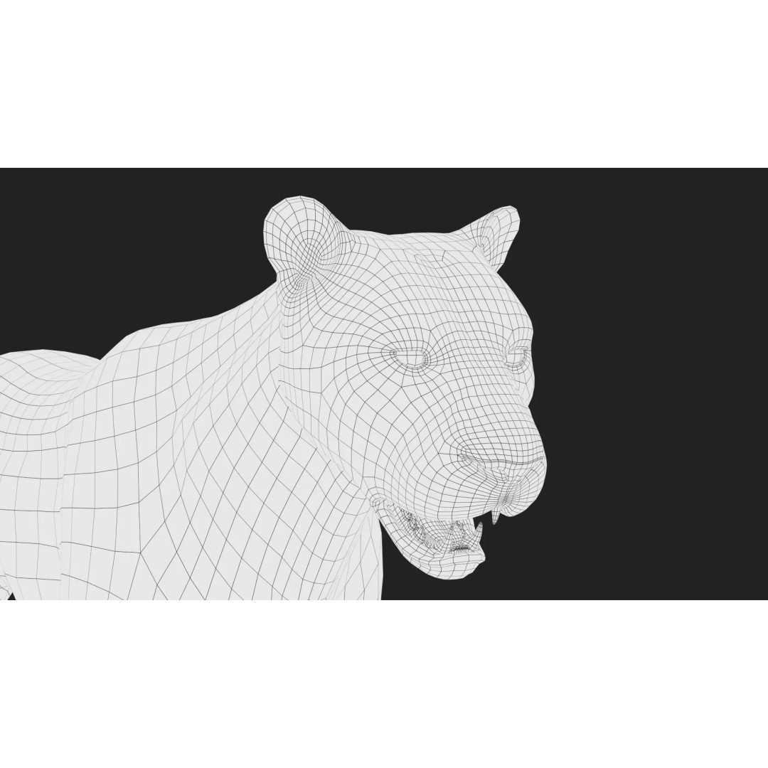 Lion 3D Model – Realistic Fur Animated Rigged Asset, FBX - View 20
