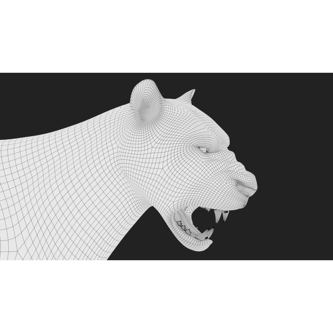 Lion 3D Model – Realistic Fur Animated Rigged Asset, FBX - View 22