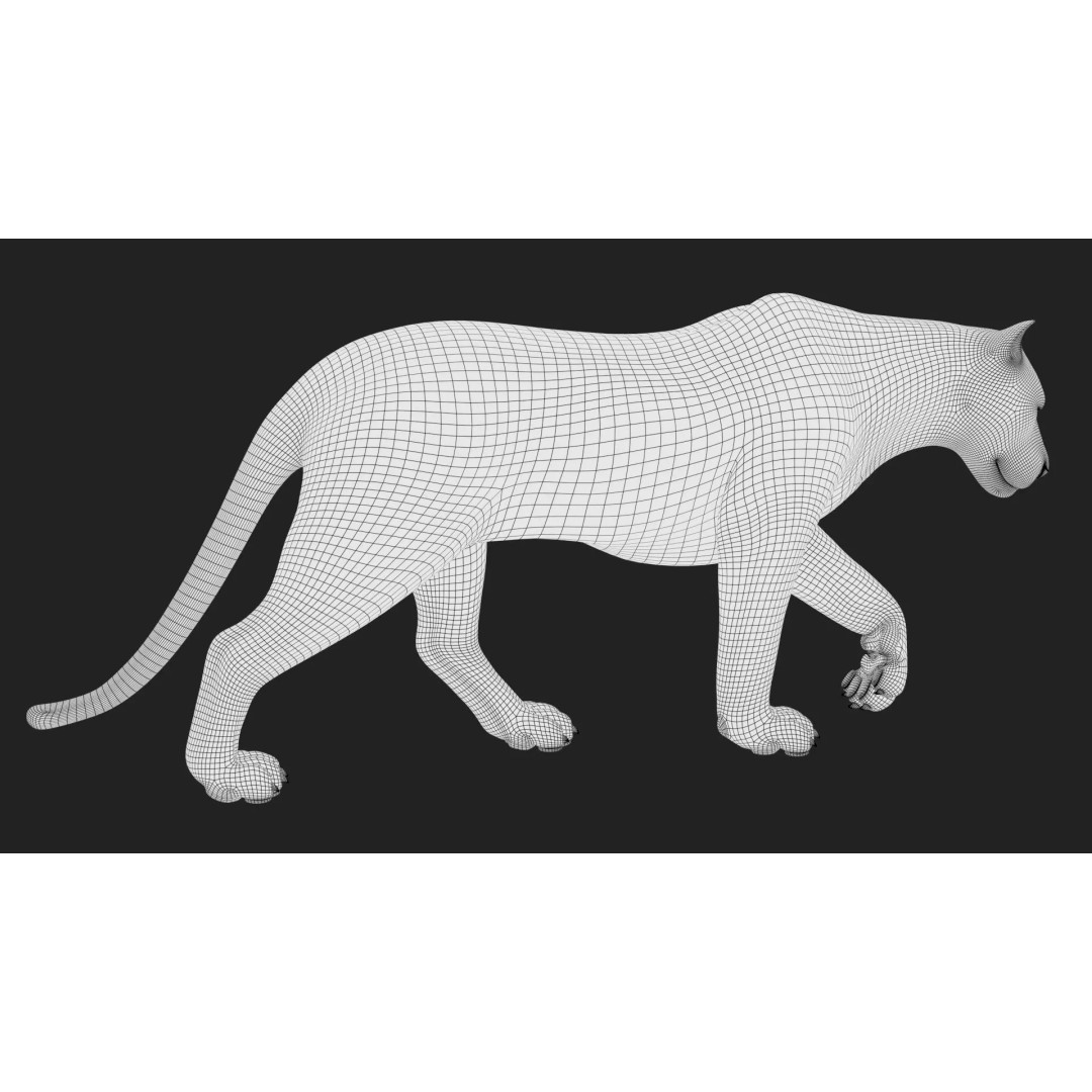 Lion 3D Model – Realistic Fur Animated Rigged Asset, FBX - View 24