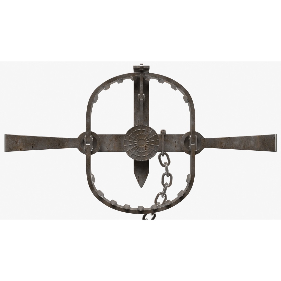Bear Trap 3D Model – PBR Industrial Tool with Textures, FBX, OBJ - View 10