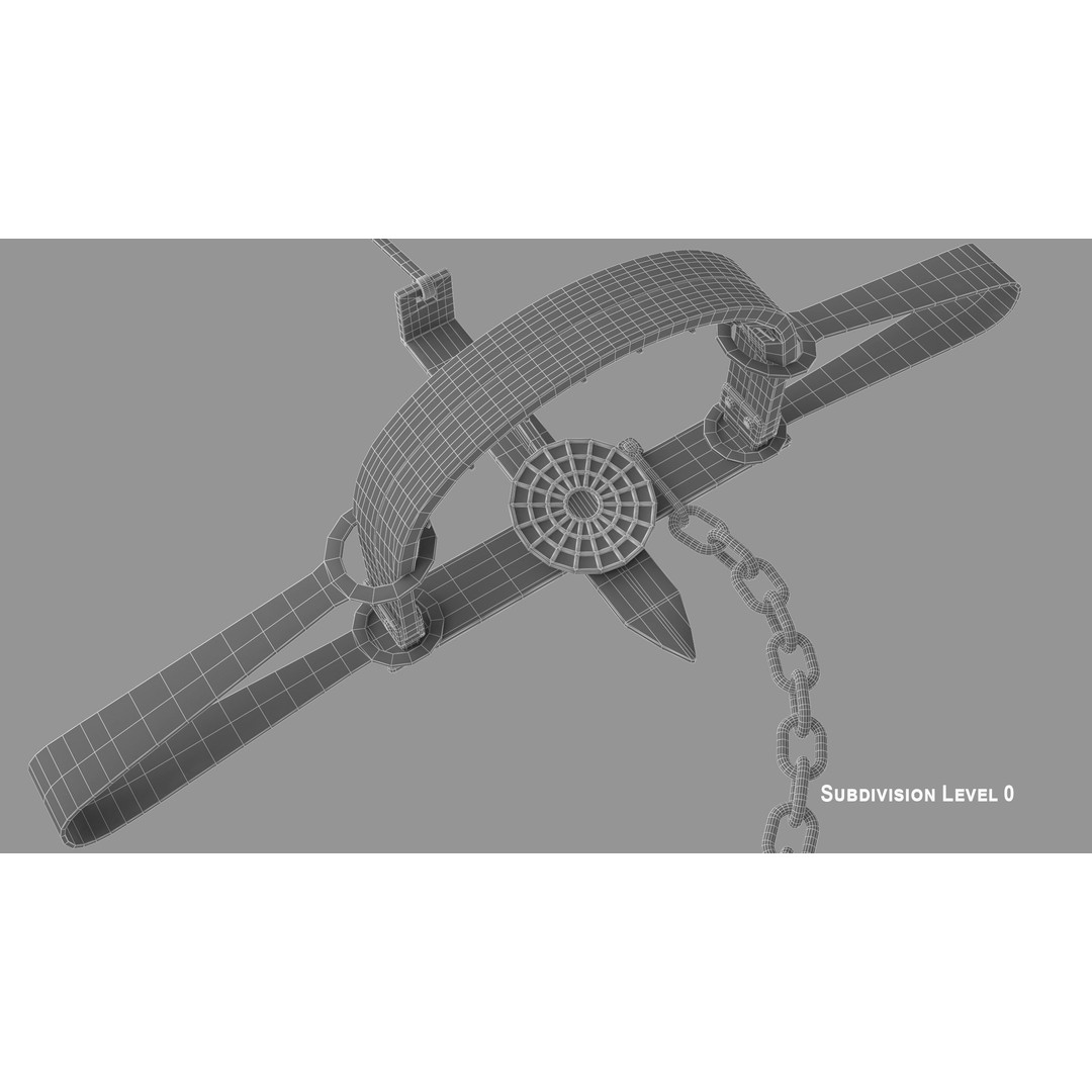 Bear Trap 3D Model – PBR Industrial Tool with Textures, FBX, OBJ - View 15