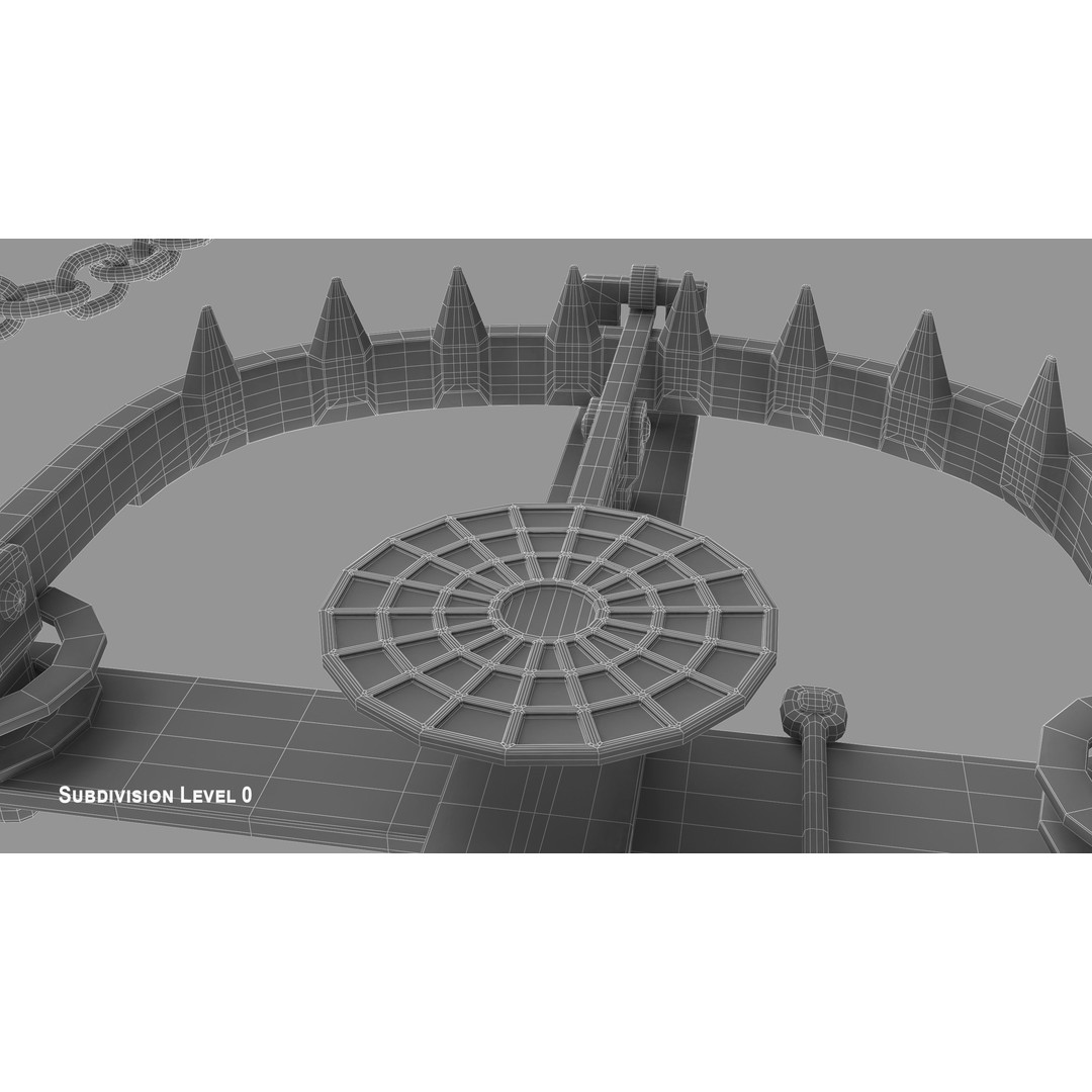 Bear Trap 3D Model – PBR Industrial Tool with Textures, FBX, OBJ - View 19