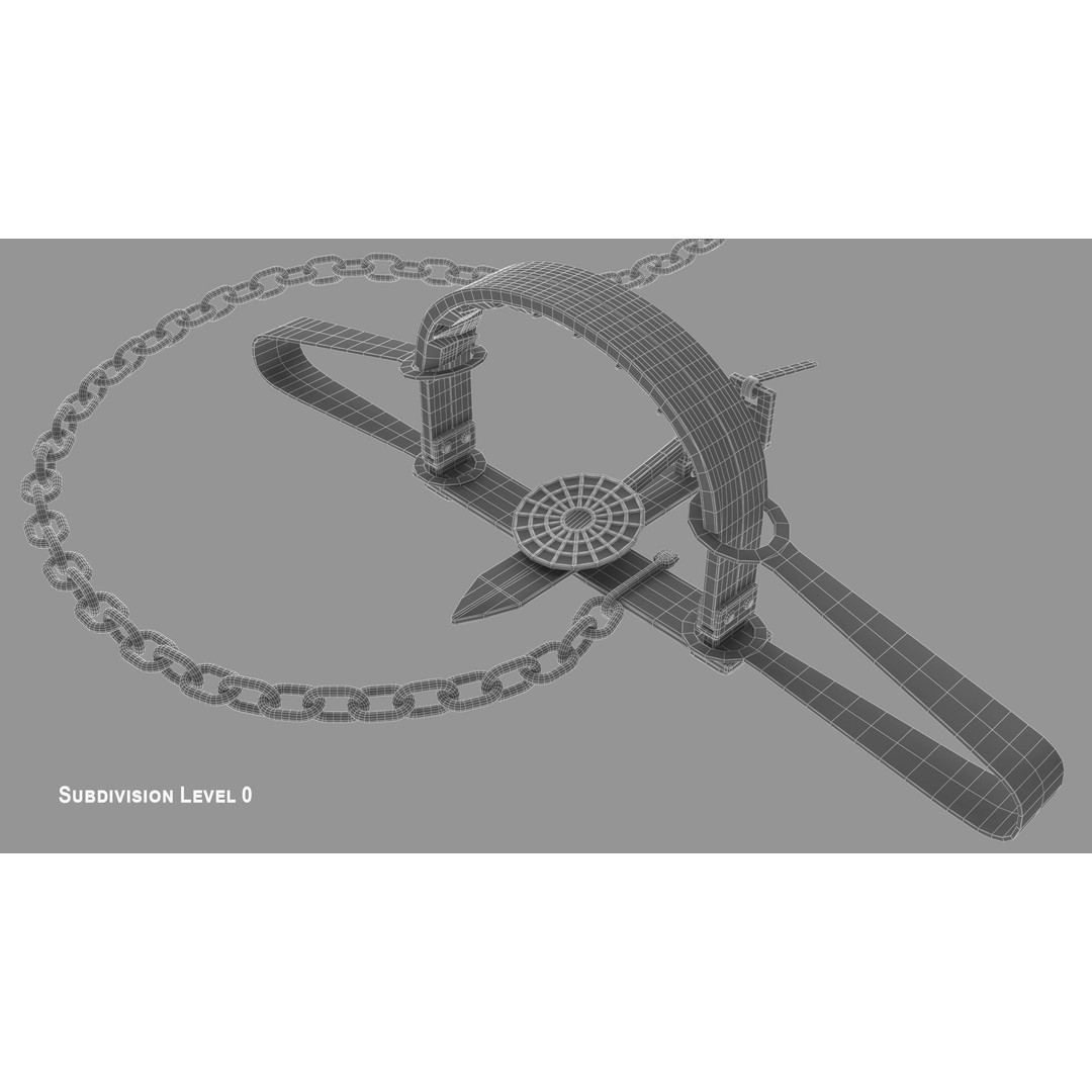 Bear Trap 3D Model – PBR Industrial Tool with Textures, FBX, OBJ - View 23