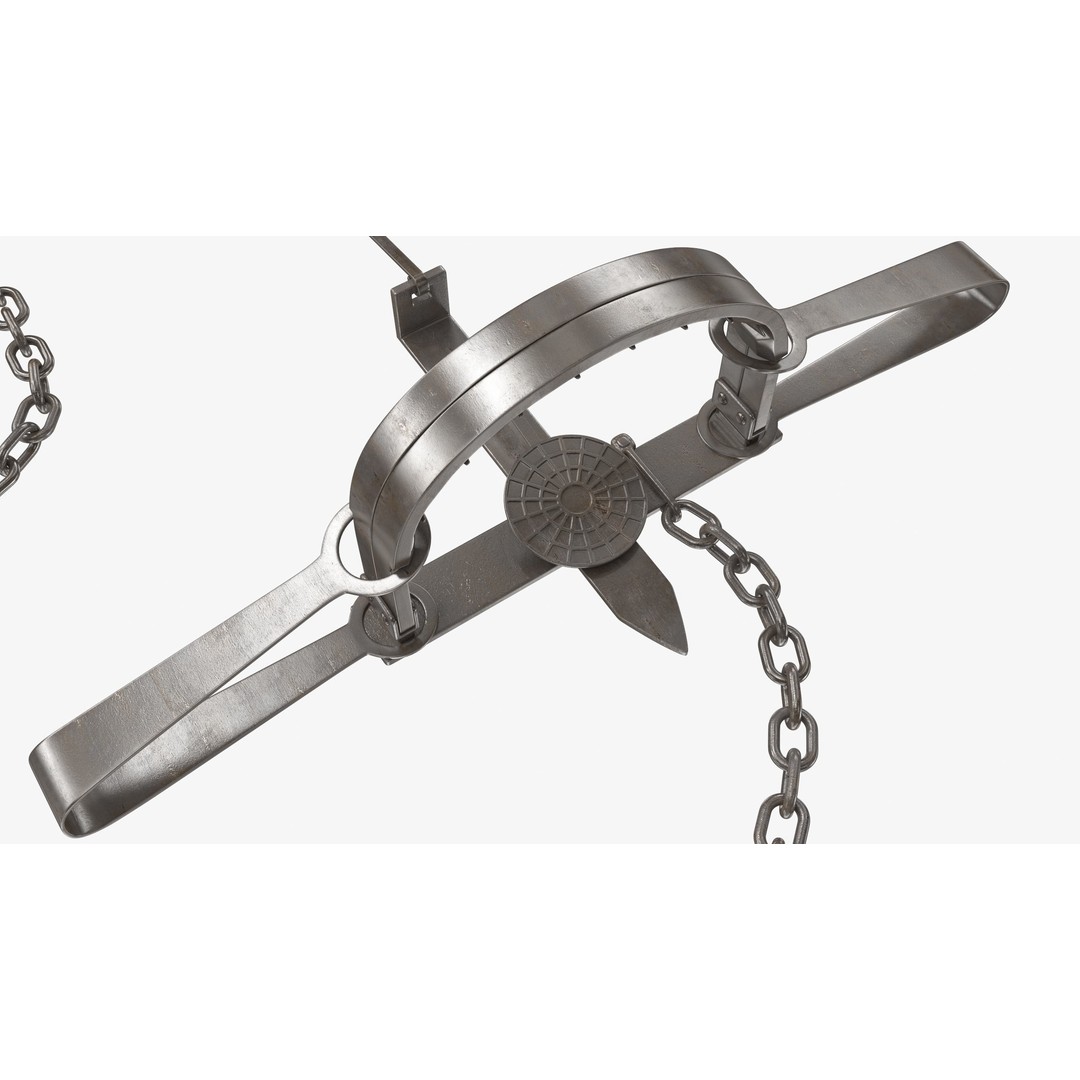 Bear Trap 3D Model – PBR Industrial Tool with Textures, FBX, OBJ - View 8