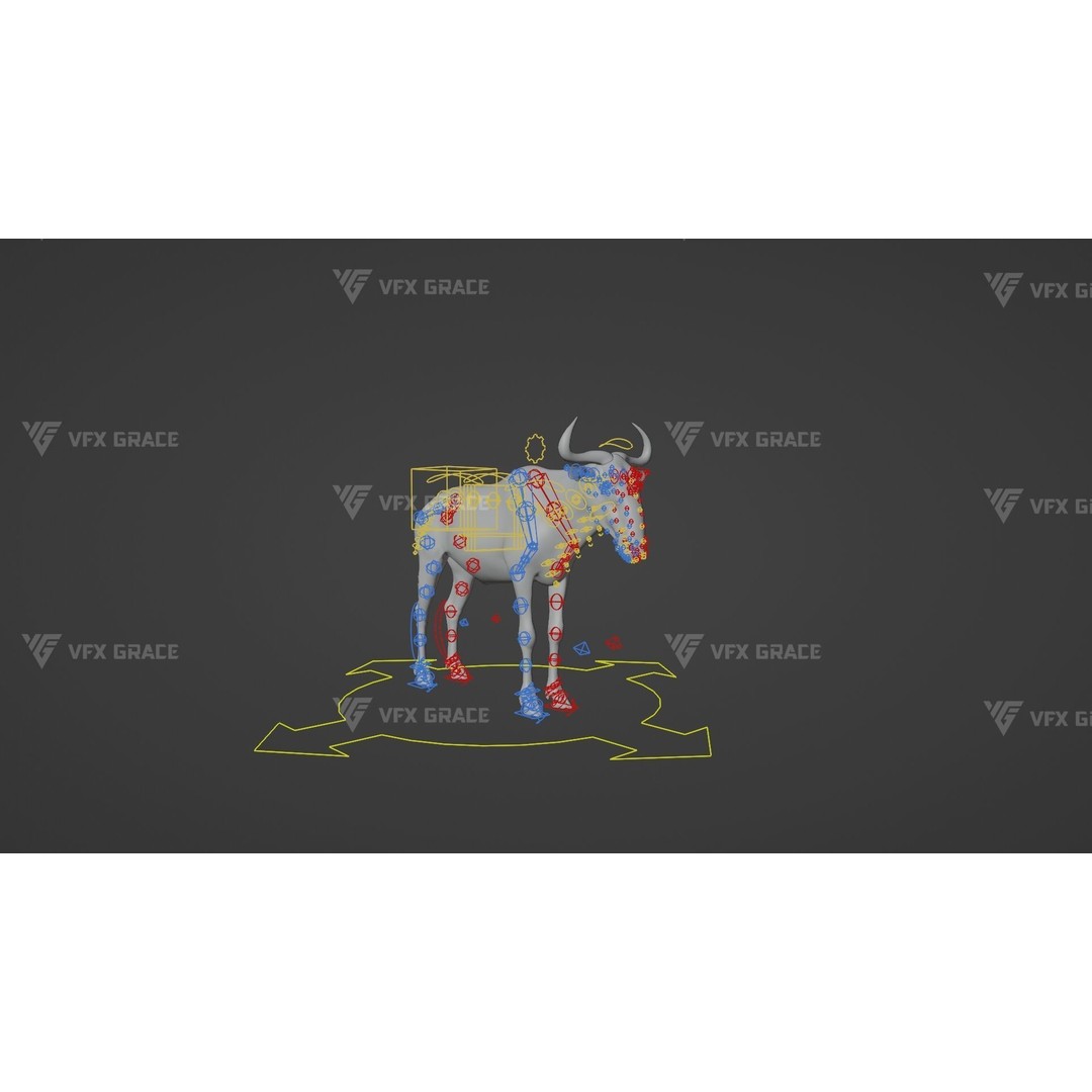 Connochaetes 3D Model – High Poly Rigged Character with Animations - View 15