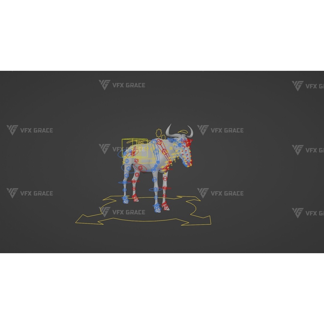 Connochaetes 3D Model – High Poly Rigged Character with Animations - View 16
