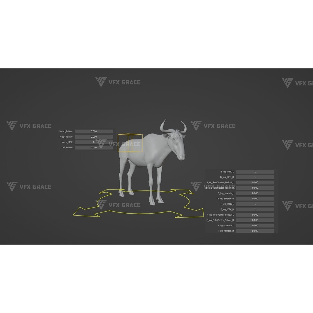 Connochaetes 3D Model – High Poly Rigged Character with Animations - View 18