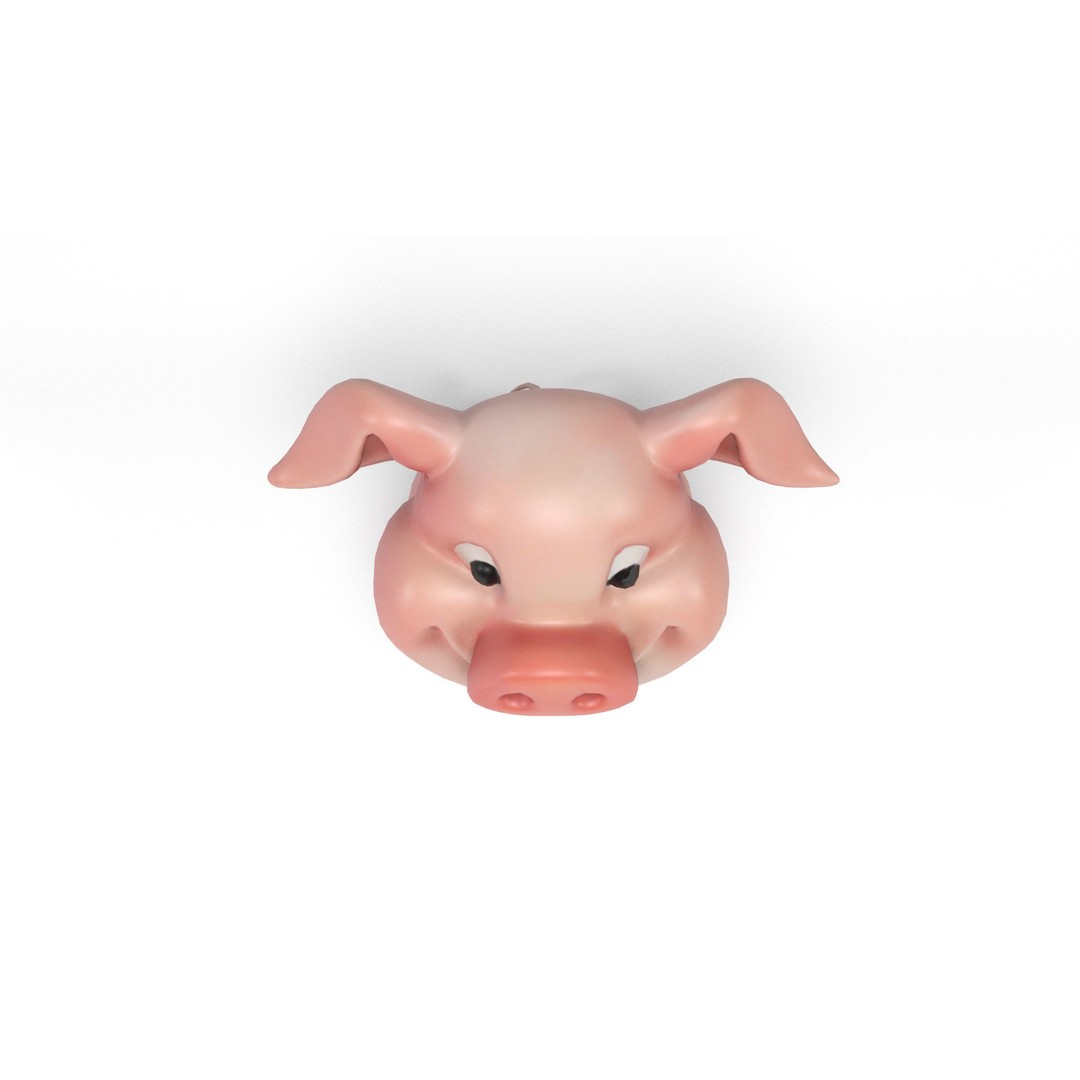 Funny Pig 3D Model – Low Poly Cartoon Character, FBX & OBJ Formats - View 6