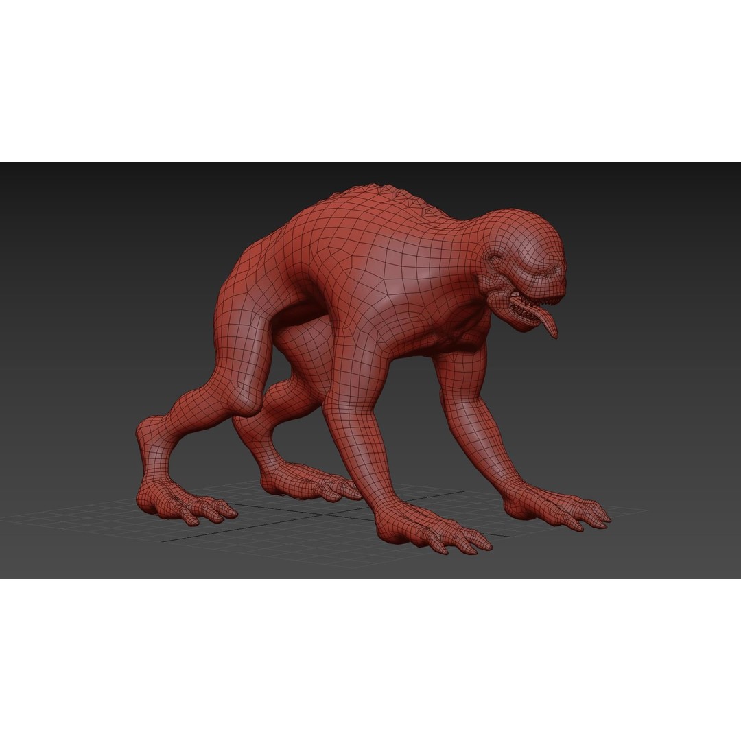 Dog Alien Monster 3D Model – Low Poly Animated Game Asset, FBX - View 12