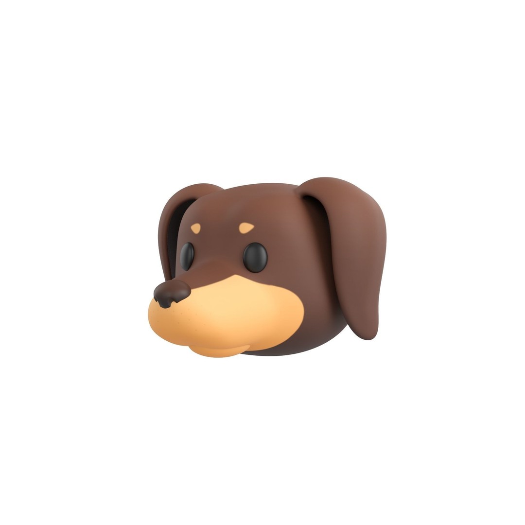 Animal Head 3D Model – Cartoon Character Pack, FBX & Max - View 11