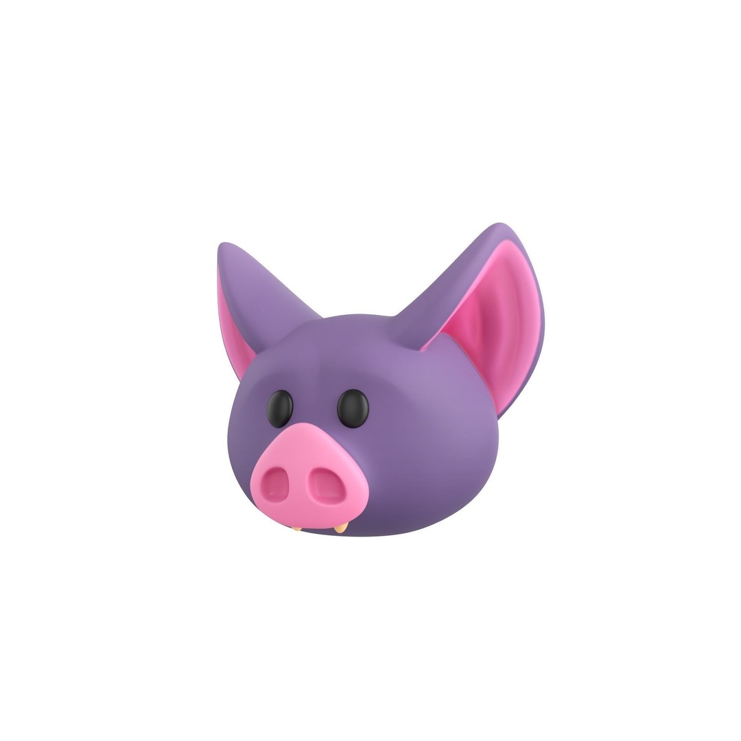Animal Head 3D Model – Cartoon Character Pack, FBX & Max - View 5