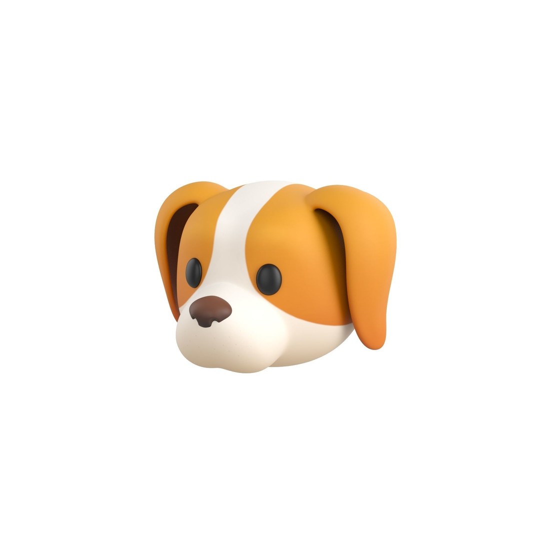 Animal Head 3D Model – Cartoon Character Pack, FBX & Max - View 6