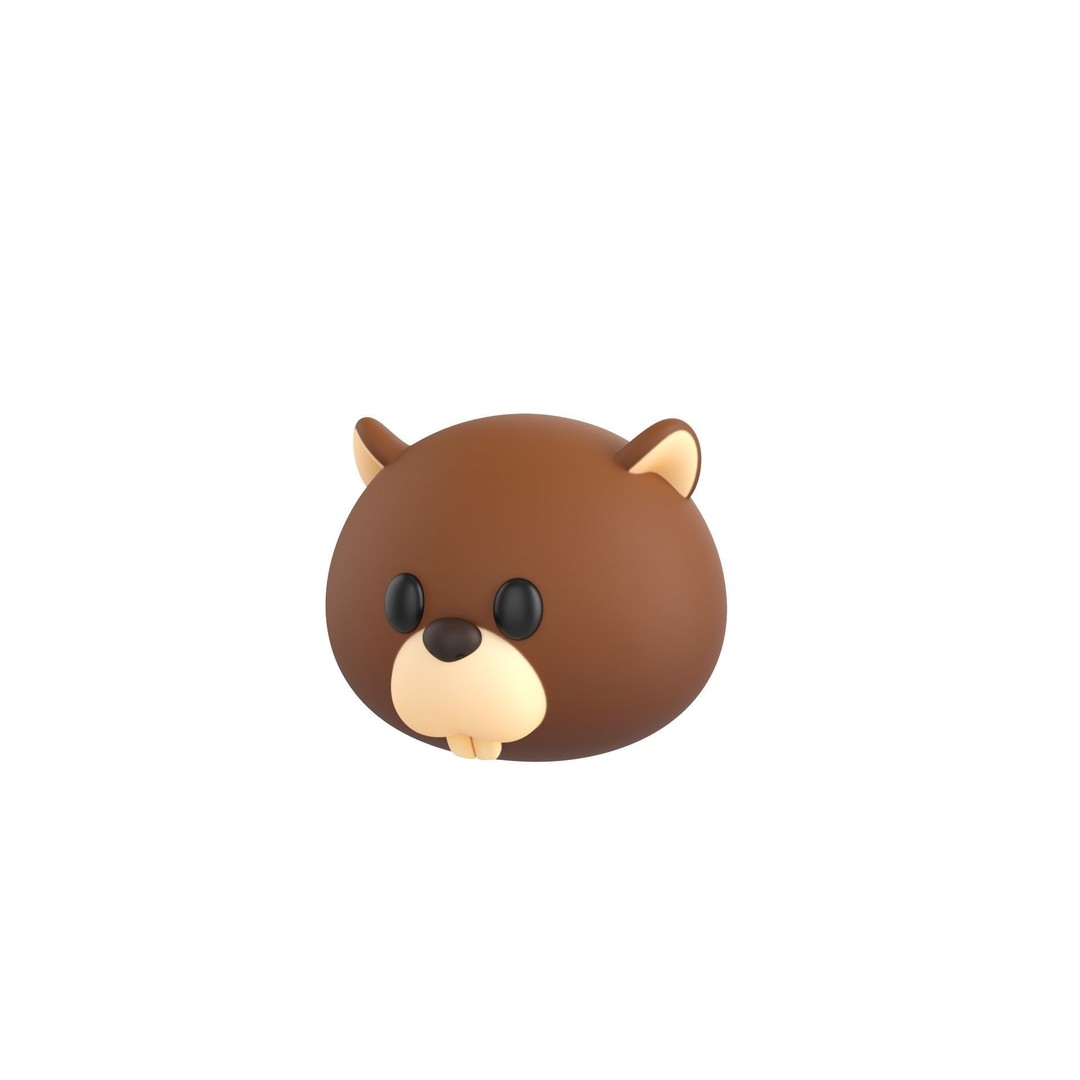 Animal Head 3D Model – Cartoon Character Pack, FBX & Max - View 7