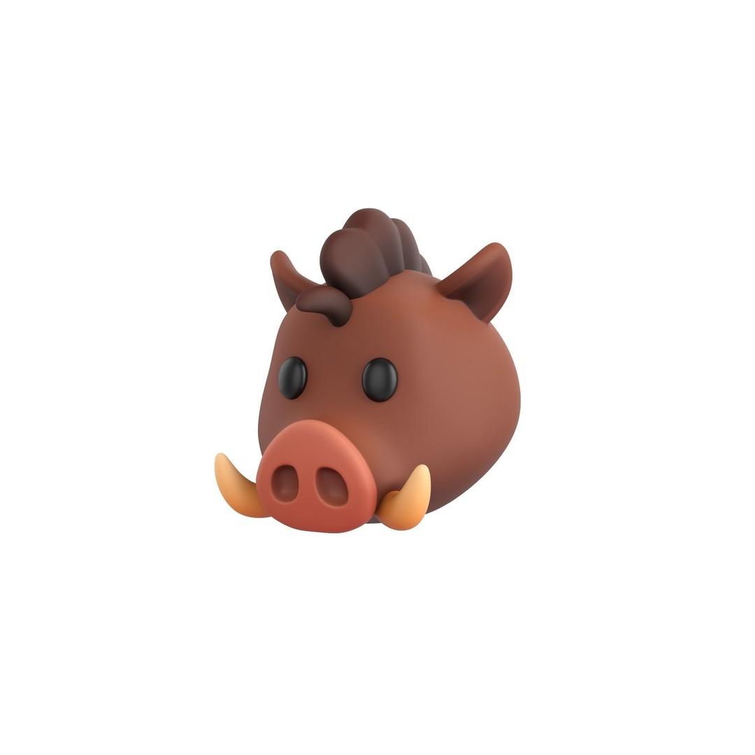 Animal Head 3D Model – Cartoon Character Pack, FBX & Max - View 8