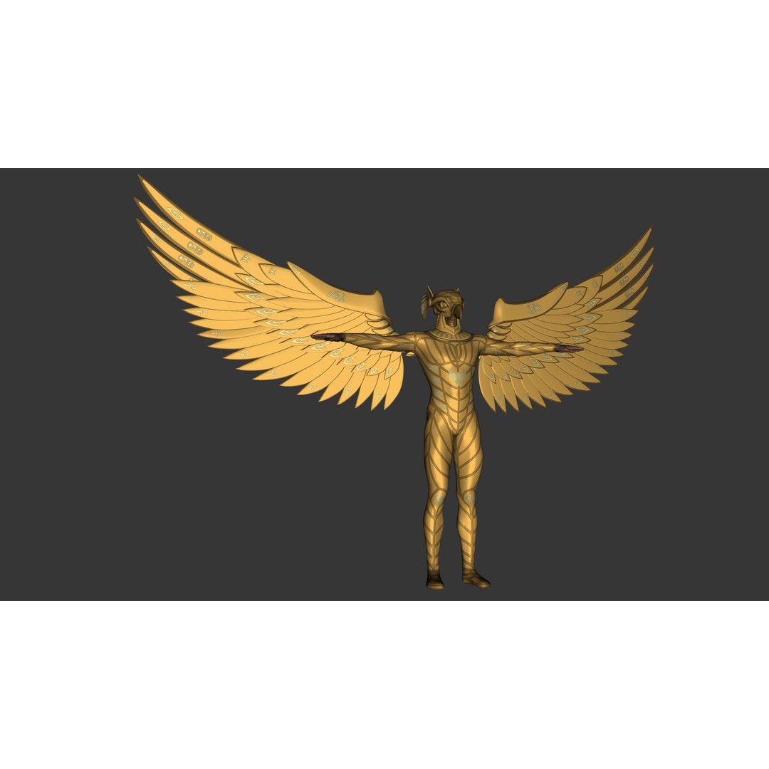 Horus 3D Model – Low Poly Game-Ready Character with PBR Textures - View 15