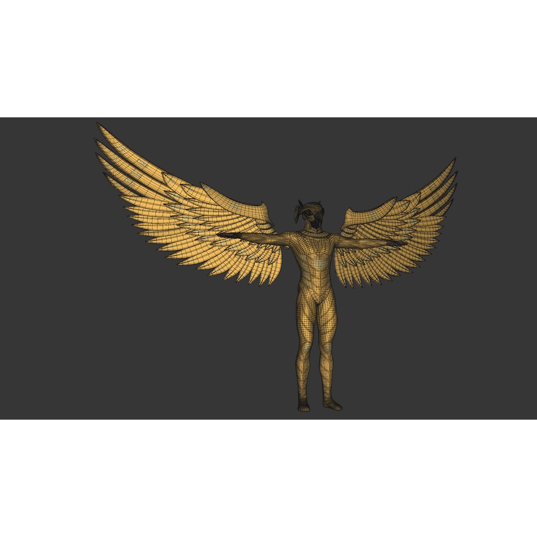 Horus 3D Model – Low Poly Game-Ready Character with PBR Textures - View 16